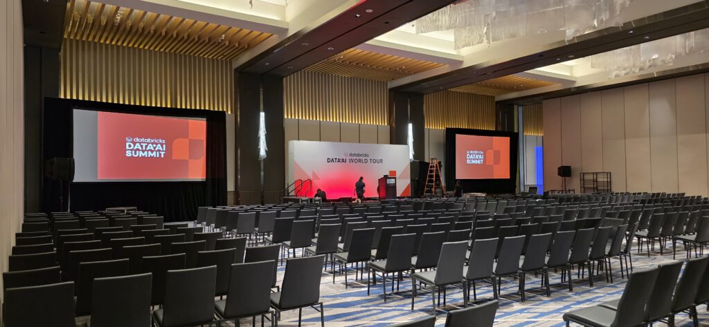 High-end hardware used in a professional AV setup for corporate events to provide clear communication and audience engagement.